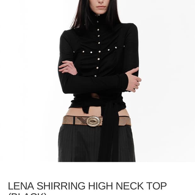 2000아카이브 레나 셔링 하이 넥 탑 s