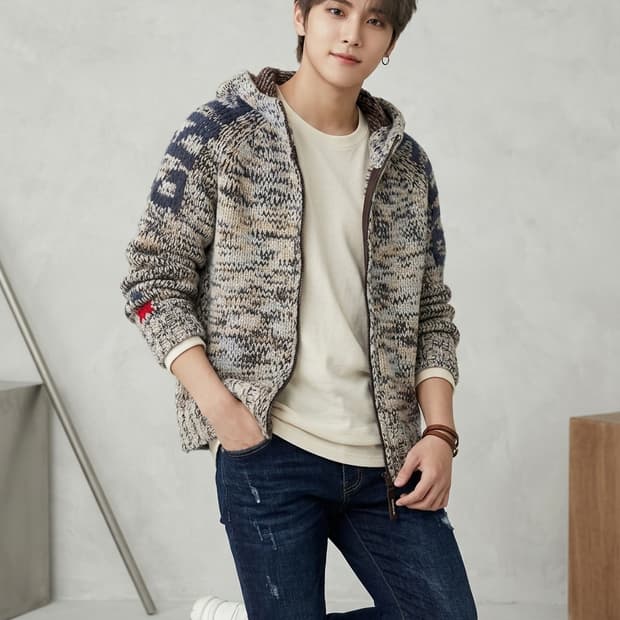 ENERGIE 에너지 셰르파 안감 후드 집업 니트