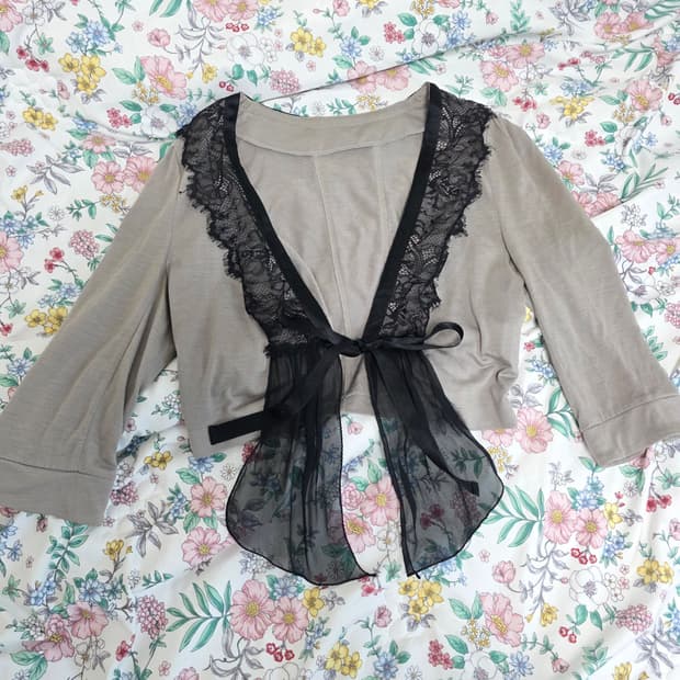 3만원 이상 구입 시 서비스 증정// 레이스 빈티지 가디건