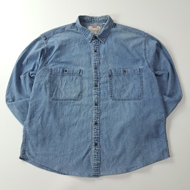 CA603 XL 리바이스 레드탭 90s 60628 데님 셔츠 남방