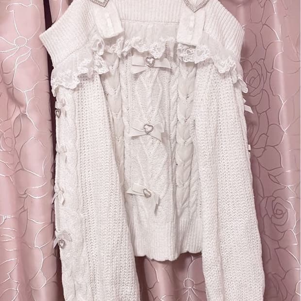 리즈리사 오프숄더 니트 달천깔 로걀