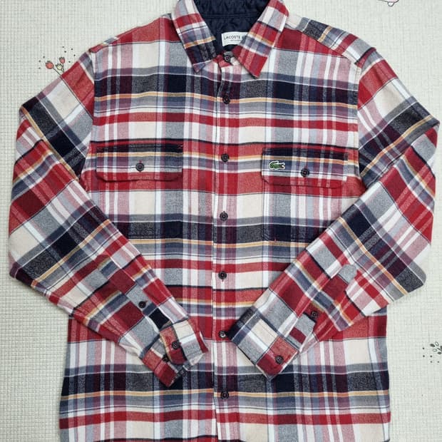라코스테 포켓 체크 셔츠 40
