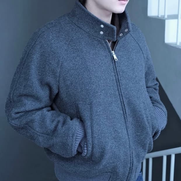 애프터프레이 리가즈 해링턴 자켓 m 차콜