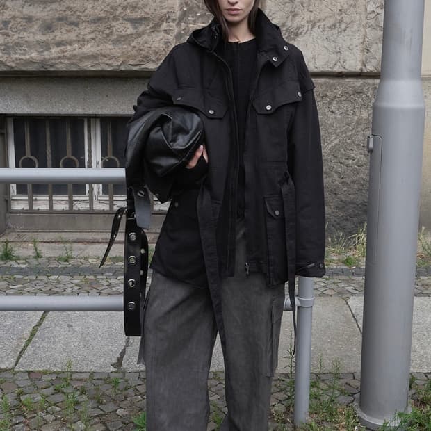 트리밍버드 유틸리티 필드 자켓 블랙