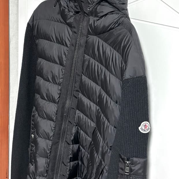 몽클레어 남성 니트 패딩 블랙 L