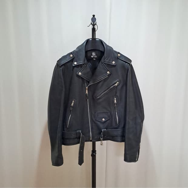 (택포) MADE IN USA 카우하이드 바이커 자켓 40 C237