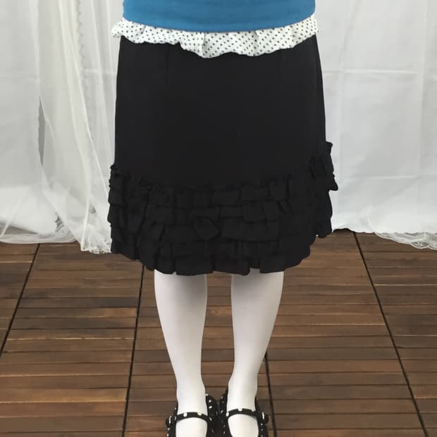 'Atsuro Tayama' Black Ruffle Skirt