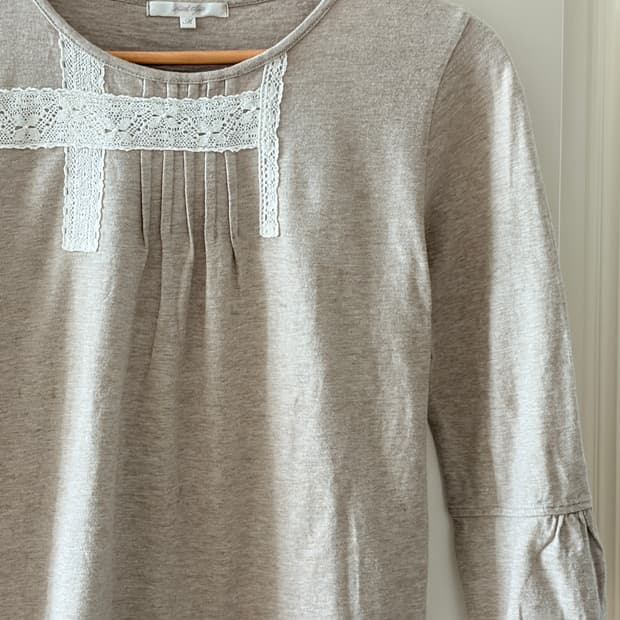 North object 빈티지 레이스 티셔츠 레이어드