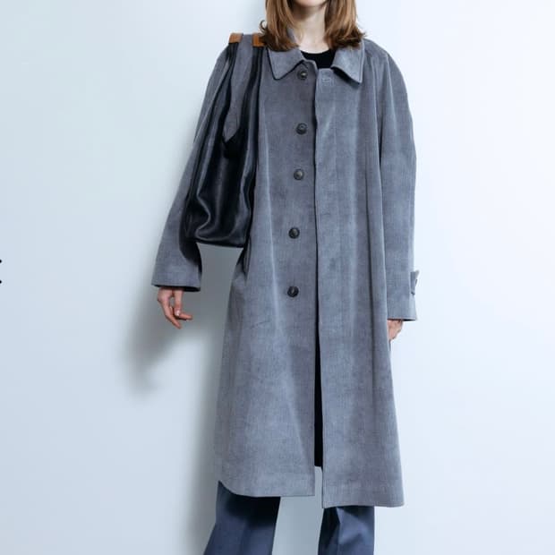 문달 코듀로이 레글런 코트