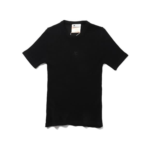 courreges Ribbed Knit T-shirt
