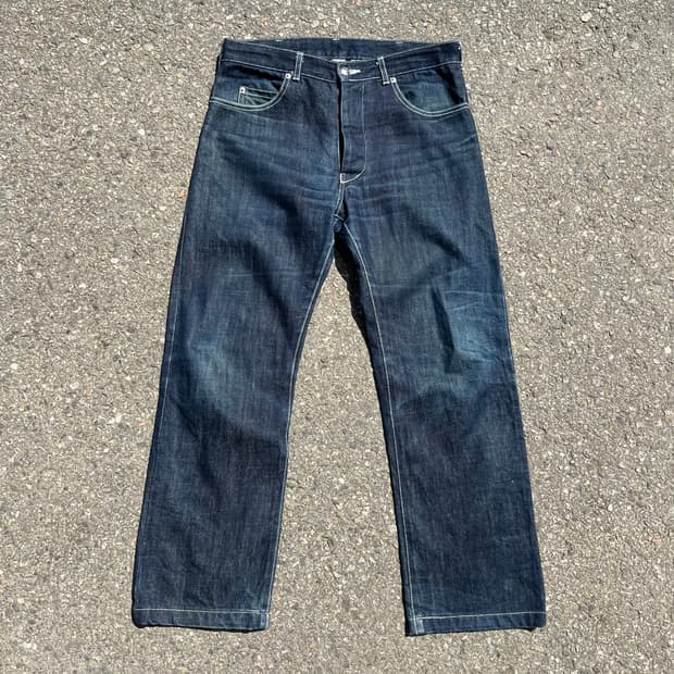 캐서린 햄넷 셀비지 데님 팬츠