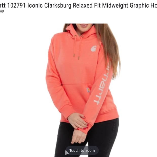 [새상품/XS] 칼하트 US 오리지널 클락스버그 미드웨이트 로고 후드