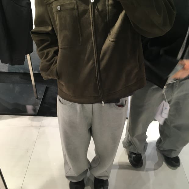 드로우핏 스웨이드 패널 트러커 집업 자켓 [D.KHAKI] 