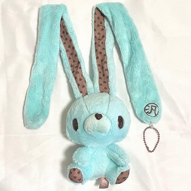 발렌타인 범용토끼 민트색 키링 고전인형 글루미베어