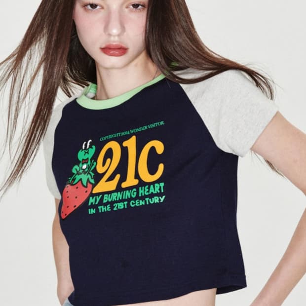 새상품/ 원더비지터 크롭티 