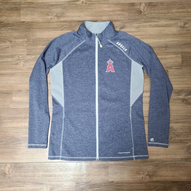 (100)마제스틱 LA에인절스 풀집업 애슬레틱 트레이닝 져지 자켓 유니폼