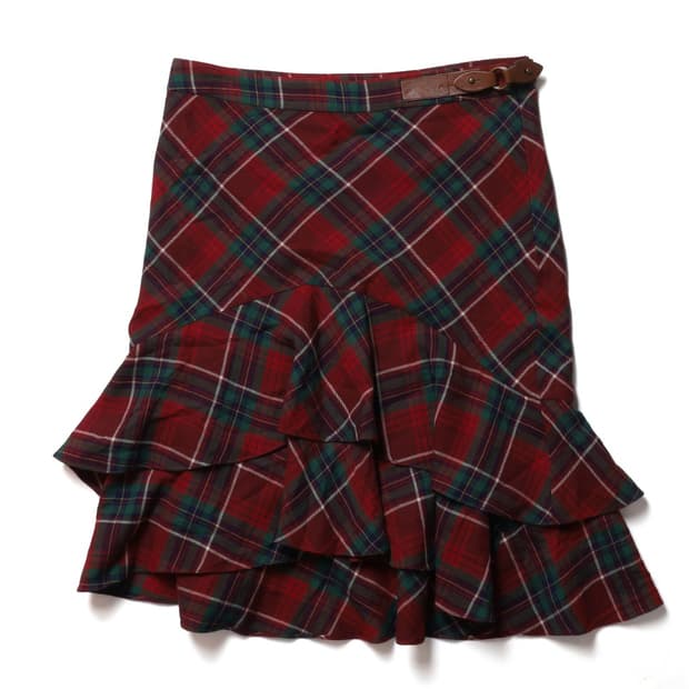 랄프로렌 Ralph Lauren Tartan Check Wool Fril