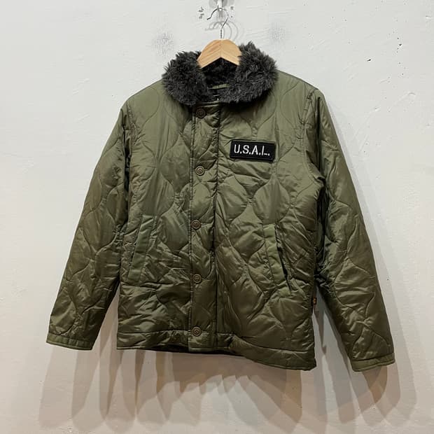 알파인더스트리 퀼팅 덱자켓 