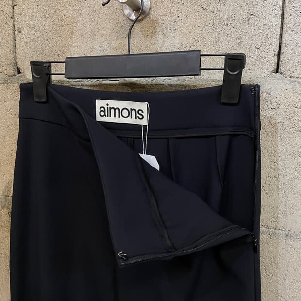 에몽 세미 부츠 컷 팬츠 