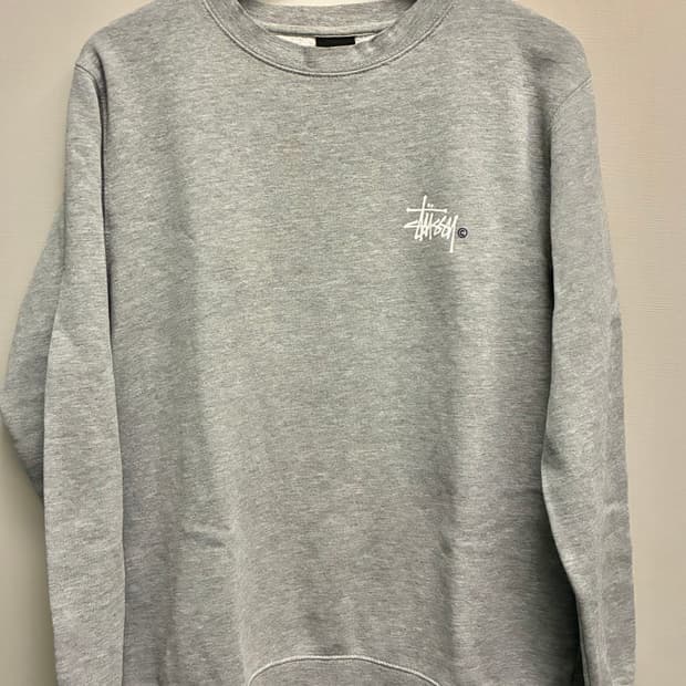 (M)Stussy 스투시 베이직 헤비코튼 리버스위브 맨투맨 스웻셔츠