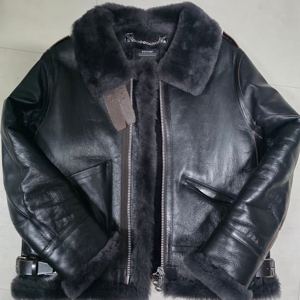 디아프바인 신키말가죽 무톤 무스탕 DV.LOT 693 Type B-3