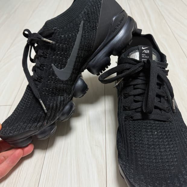 나이키 베이퍼 맥스 플라이니트3 올블랙 270