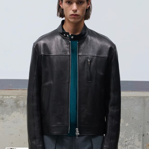 [M] 도프제이슨 램스킨 스탠드카라 레더자켓