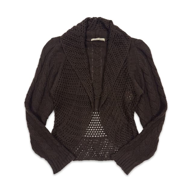 빈티지 브라운 모리 니트 가디건