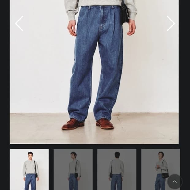 Art if acts 원턱 커브 데님 인디고 L