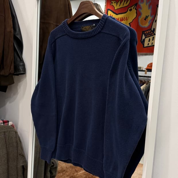 90s Eddie Bauer 에디바우어 코튼 크루넥 니트