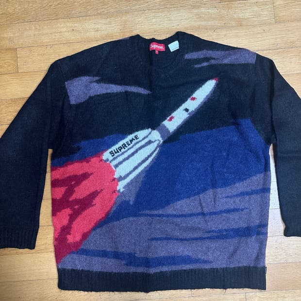 [XL/2회착] 슈프림 로켓 스웨터 블랙