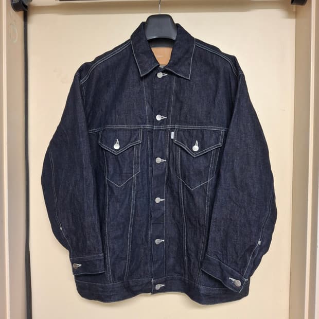 [1] 그라프페이퍼 셀비지 데님 트러커 자켓 인디고리지드