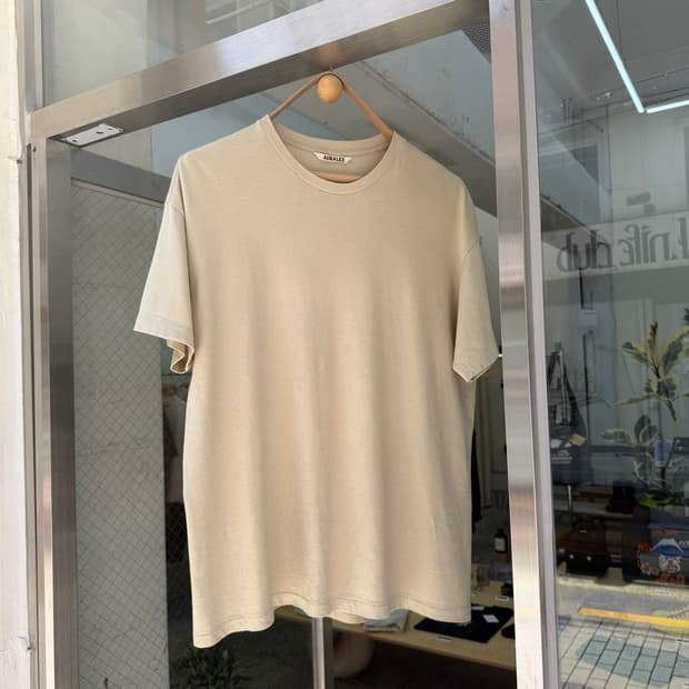 AURALEE Side Seamless Crew Neck T-Shirt