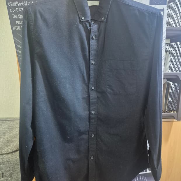 [프로젝트 엠] 블랙 옥스포드 슬림핏 셔츠