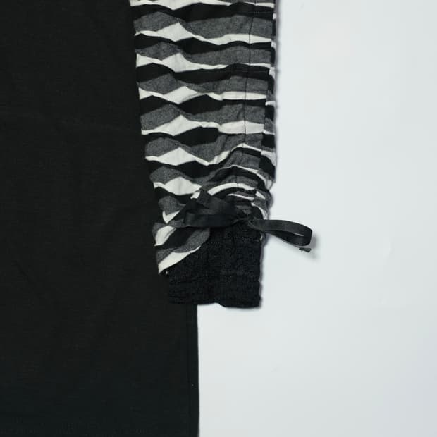 Layered Sleeve Tunic with Ribbon Detail