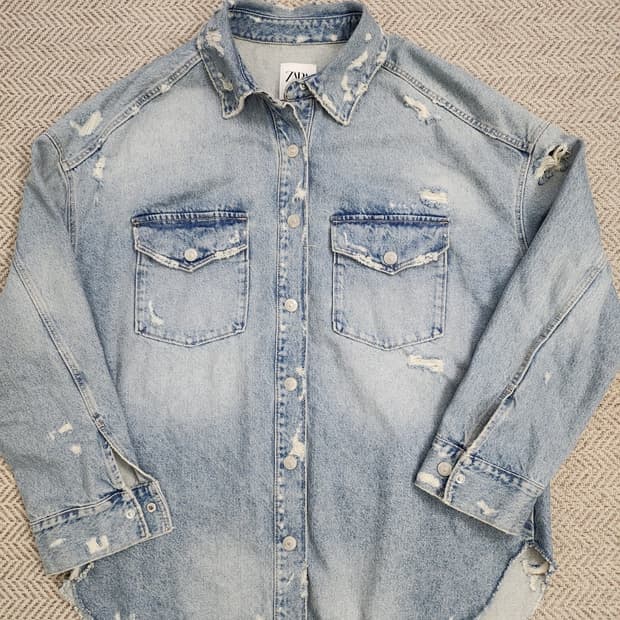 자라 디스 청자켓