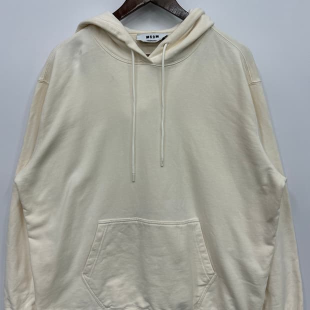MSGM 밀라노 로고 아이보리색 후드티