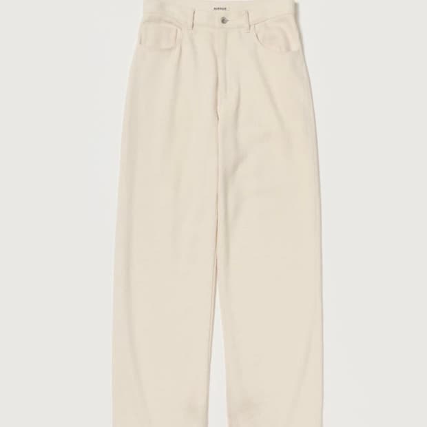 [3] 오라리 26ss 실크넵 5p 데님 와이드 팬츠 아이보리