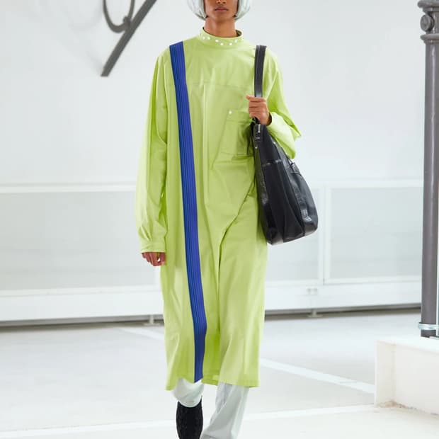 키코 코스타디노브 INEX 스냅 롱 셔츠 라임