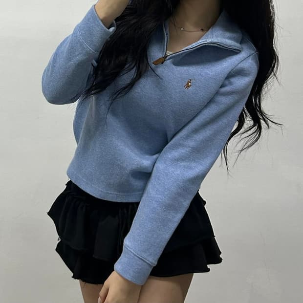 폴로 랄프로렌 신형 큐알 하프집업 코튼 니트 반집업(S)