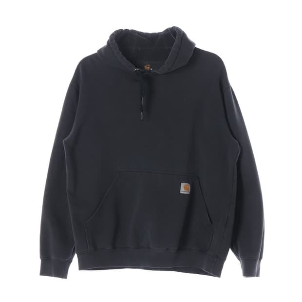 칼하트 스몰로고 페이딩 블랙 후드티 M