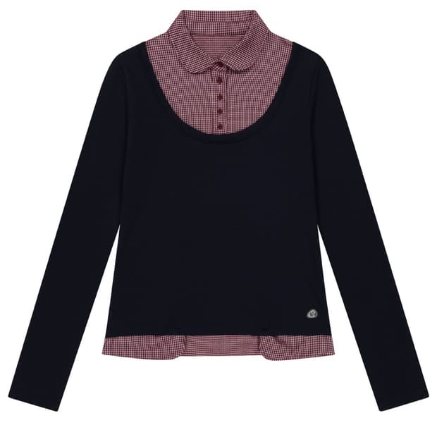 코이세이오 REVERSIBLE COLLAR LONGSLEEVES NAVY