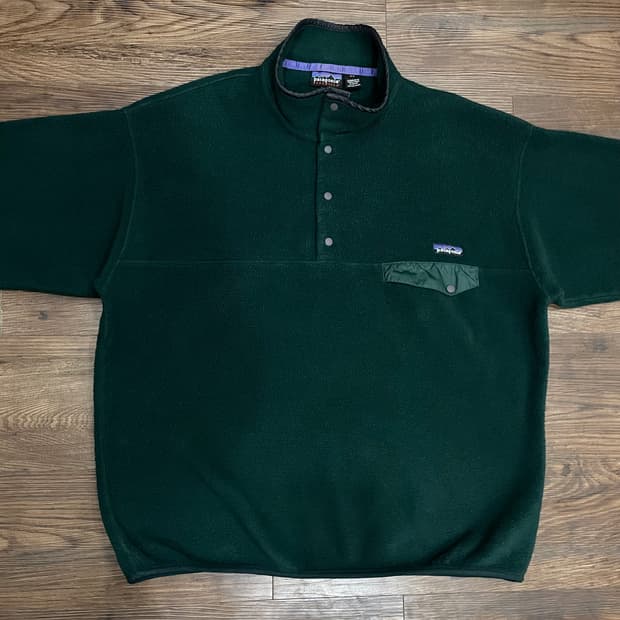 90s 파타고니아 신칠라 후리스 풀오버 그린