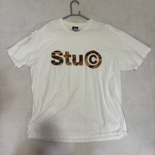스투시 Stu C. 카모 티셔츠 화이트 L