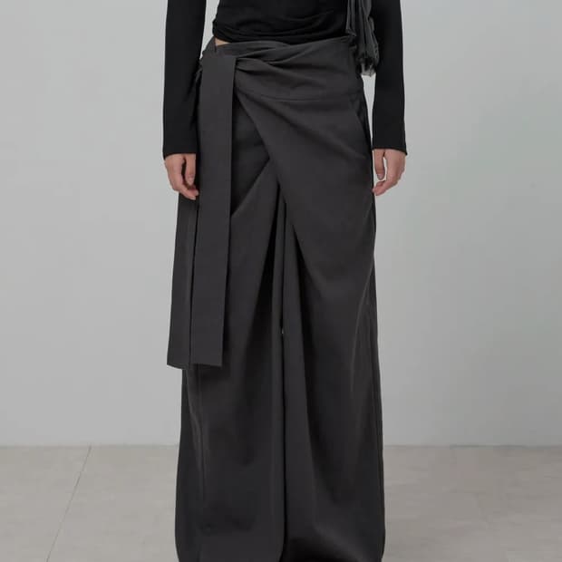 플레어업 레이어드 랩 스커트바지 새상품