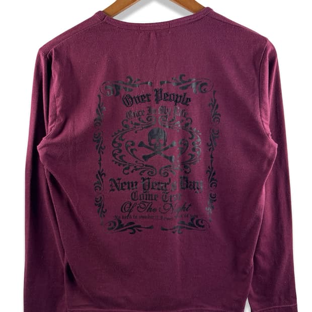 JPN 펑크스컬 버건디 롱슬리브2878