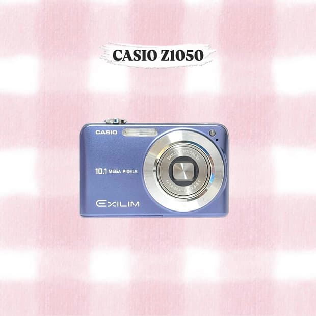카시오 엑슬림 Z1050 베이비블루 빈티지디카