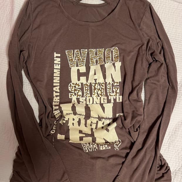 빈티지 갸루 섹시 프린팅 탑 