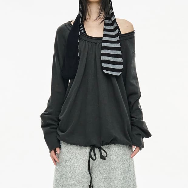 세릭 라운드탑 차콜 + 나시 블랙 세트