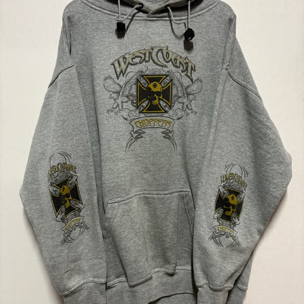 [L] 90‘s West Coast Choppers 후드 그레이